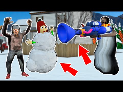 Granny and Super Cannon vs Grandpa vs Baldi - funny horror animation parody (p.140)