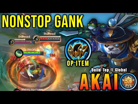 Безостановочный ганг!! Akai с новым предметом OP MVP! - Создайте топ-1 в мире Akai ~ MLBB