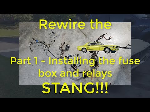 Rewire the Stang Part 1 - Installing the American Autowire Harness fusebox and relays.