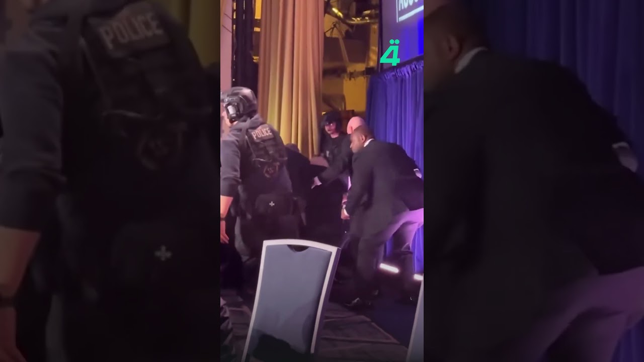 فيديو | لحظة سقوط ترامب أثناء إخراجه بعد إطلاق الـ ـنار