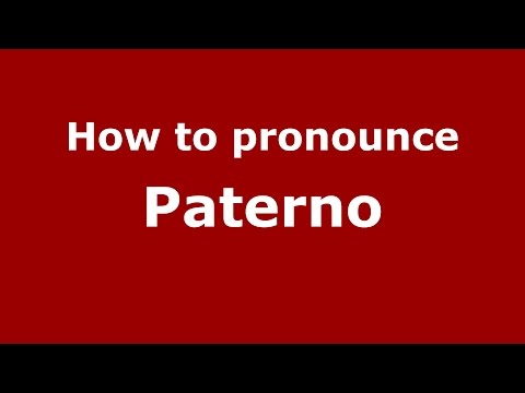 How to pronounce Paterno (Spanish/Argentina) - PronounceNames.com