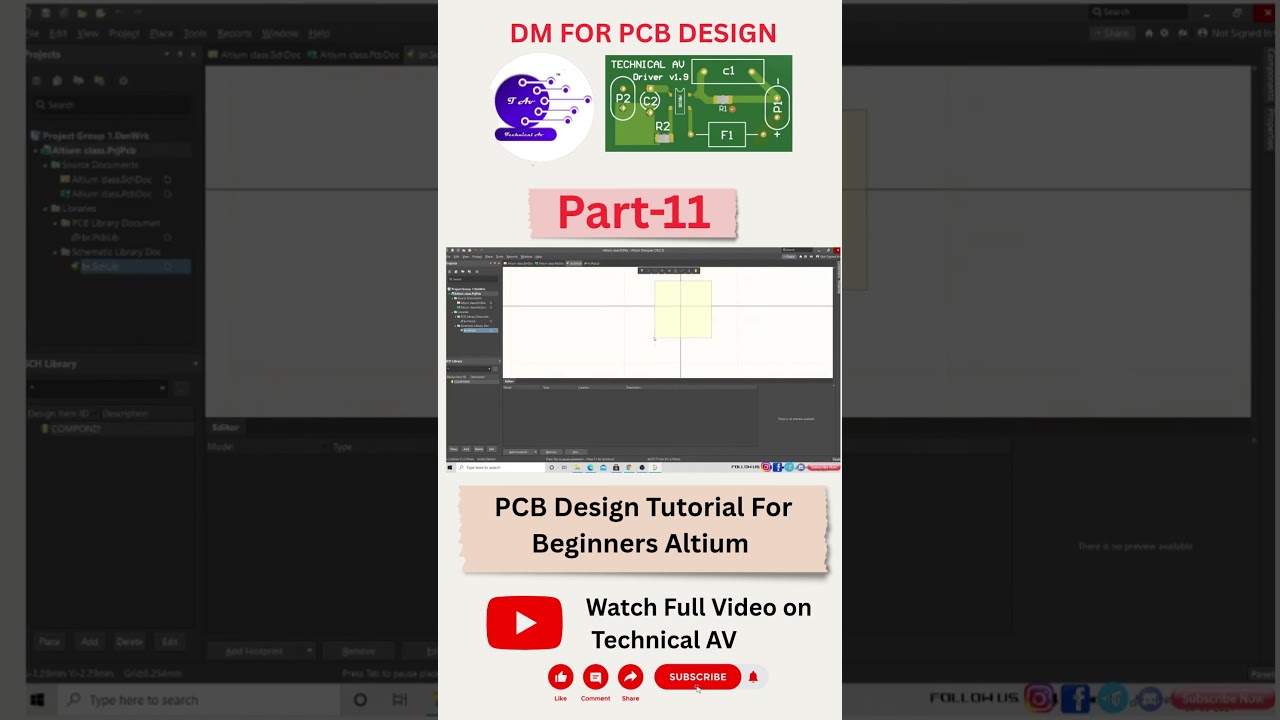 Altium Designer Tutorial Schematic Symbol #pcbdesign #pcbmanufacturing #circuitdesign
