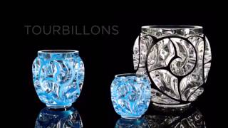 LALIQUE TOURBILLONS Vase, Bowl...blue patinated...black enamel