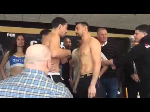 DANNY GARCIA VS ROBERT GUERRERO WEIGH IN FACEOFF