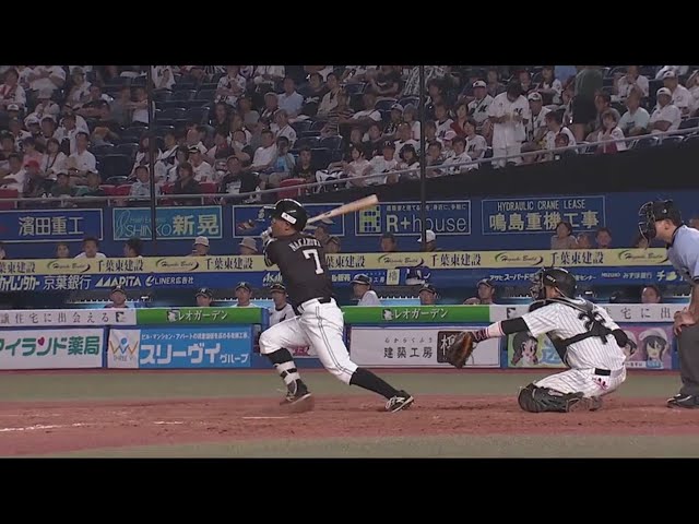 【3回表】 ホークス・中村晃 ライトスタンド上段へ飛び込む今季第1号ホームランで反撃!! 2019/8/24 M-H