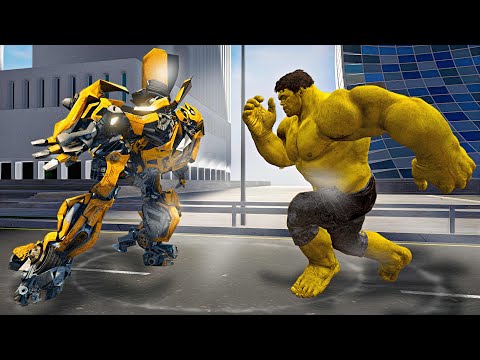 BUMBLEBEE (Transformers 7) VS Yellow Hulk - EPIC BATTLE