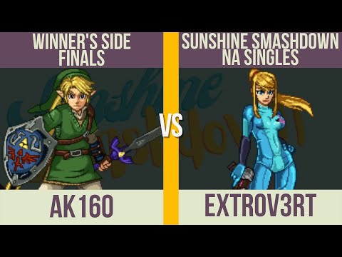 Sunshine Smashdown NA: SSF2 Winner's Finals - AK160 (Link) vs. Extrov3rt (ZSS)