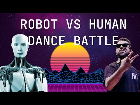 Robot Vall vs Human Geo dance battle Animation 1|8 Back to the future battle 2021