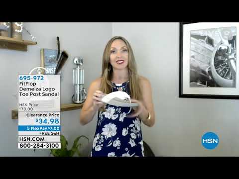 FitFlop Demelza Logo Toe Post Sandal