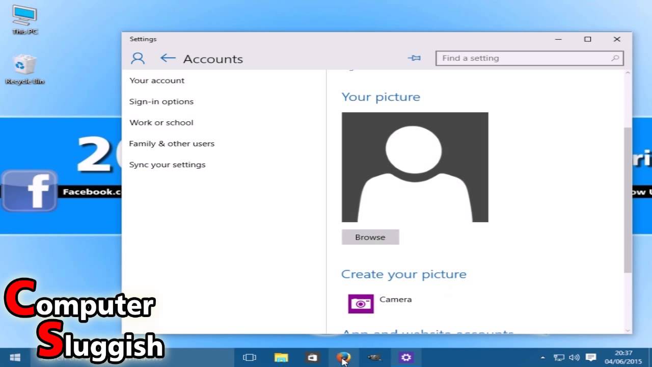 Windows 10 Change Profile Picture Beginners Tutorial
