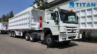 Semi-reboque basculante Titan 3 Axle End Dump Truck Trailer for Sale novo | Imagem 4 - Autoline