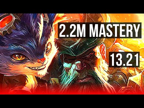RUMBLE vs GANGPLANK (TOP) | 2.2M mastery, 600+ games, 11/2/3, Dominating | BR Grandmaster | 13.21