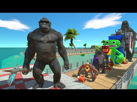 King Kong vs Godzilla Classic OASIS DEATH RUN - Animal Revolt Battle Simulator