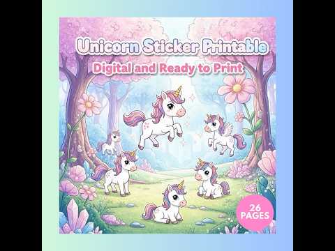 Unicorn A4 Printable For Instant Decor