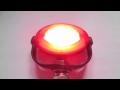 Výstražné červené LED svetlo 12/24V - 3x 3W LED / 6 režimov blikania (92x65mm) - Video Youtube