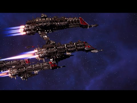 Skalgrim Mod 2021: Battleships in action! Imperial Navy vs Chaos - Battlefleet Gothic Armada 2