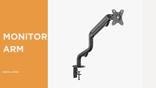 Single Monitor Pipe-Shaped Counterbalance Spring-Assisted Monitor Arm LDT71-C012 Installation