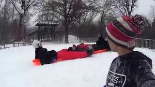 preview picture of video 'Extreme Sledding in Midland,MI w/ Sony AS20!'