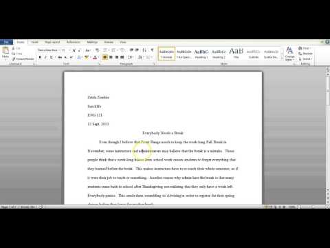 How to format your essay in MLA style