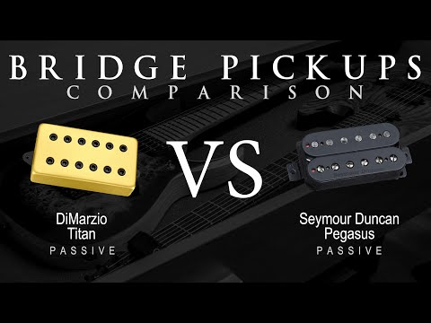 DiMarzio TITAN vs Seymour Duncan PEGASUS - Passive Bridge Pickup Guitar Tone Comparison Demo