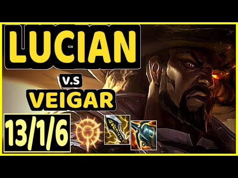 XKACE (LUCIAN) vs VEIGAR - 13/1/6 KDA BOTTOM ADC GAMEPLAY - NA Ranked DIAMOND