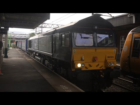 DRS 66303 Hauls The Stobart Tescoliner Through Nuneaton From Daventry 10/8/19