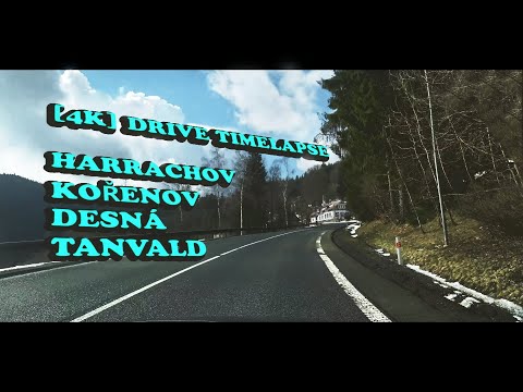 [4K] Driving CZ (3x) Harrachov - Kořenov - Desná - Tanvald E65