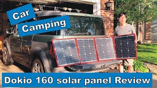 Dokio 160, budget solar panel for car camping.