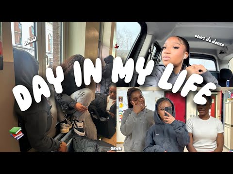 UNE JOURNÉE DANS MA VIE D’ÉTUDIANTE📓🚌( VLOG,école🏫, GRWM💄, cours de danse💃🏽)