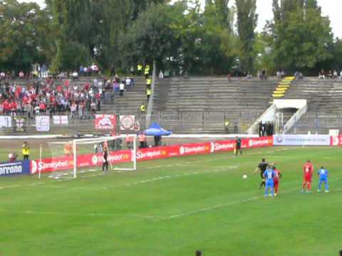 Meciul Dacia Unirea- Dinamo. Primul gol dat de Dacia Unirea