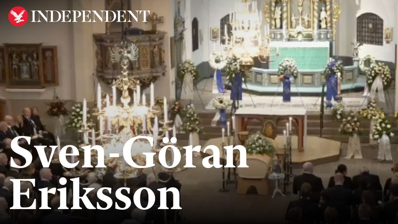 Watch: Sven-Goran Eriksson's funeral takes place as David Beckham joins mourners