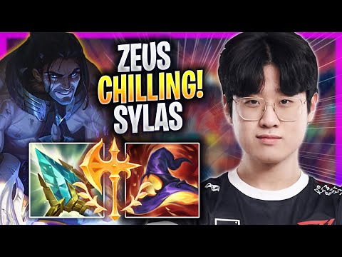 ZEUS CHILLING WITH SYLAS! - T1 Zeus Plays Sylas TOP vs Rumble! | Season 2023