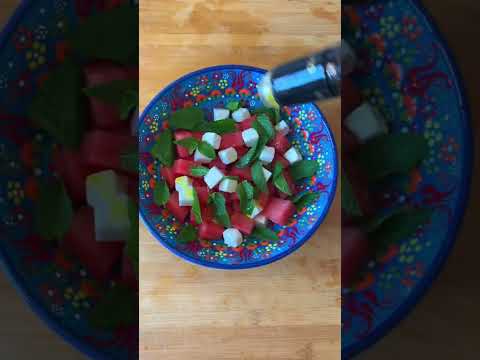 Ensalada de sandía, queso feta y menta!!! Una combinación ganadora!!! 😍😍😍😋😋