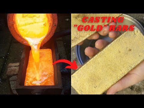 Casting 4+ kg 'gold' bars! - Aluminium bronze - Devil Forge