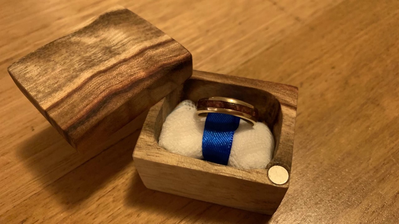 Brass ring with garnet inlay (making of)