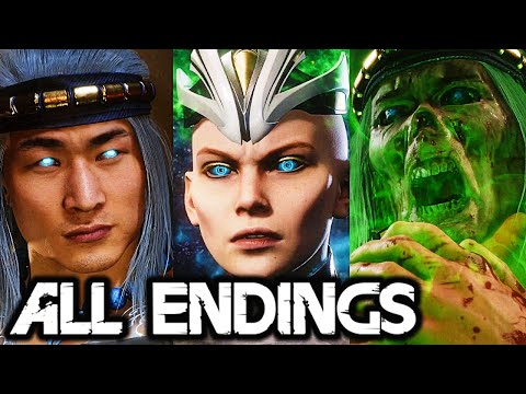Mortal Kombat 11 - ALL ENDINGS (Best Ending, Good Ending, Bad Ending) Including Aftermath DLC