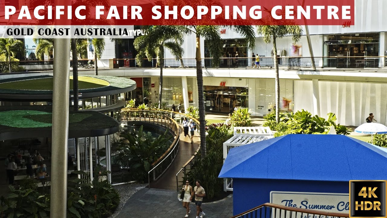 Embark on an immersive walking tour at Pacific Fair Shopping Centre.