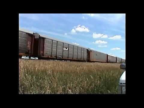 Union Pacific trains around Wood River,NE on June 28,2004