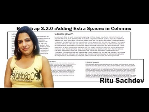 3)BootStrap 3 Adding Offset or Extra Spaces in Columns