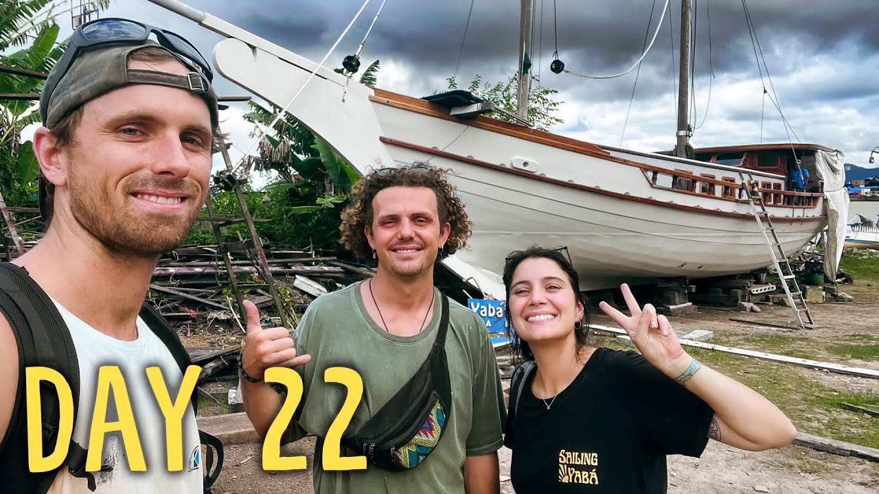 Boat rebuild: we can finally say SHE FLOATS! (+ boat flips and needs big fixes) — Sailing Yabá 190