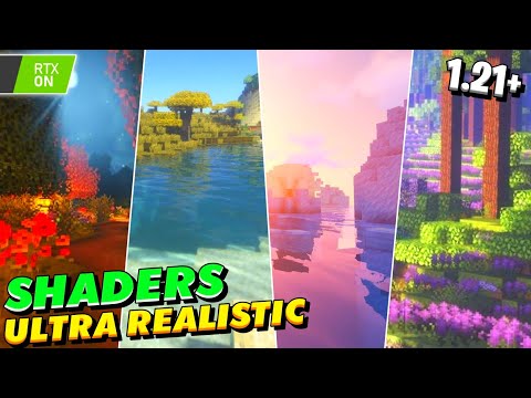 TOP BEST SHADERS MCPE 1.21 & 1.20+ REALISTIC TERBAIK RINGAN | Vibrant Visual #shaders #minecraft