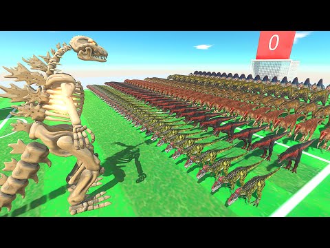 GODZILLA SKELETON VS CARNIVORES DINOSAURS - Animal Revolt Battle Simulator