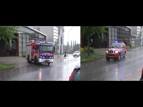 Brandweer Amersfoort Centrum TS09-0133+ OVDB 09-8694 met spoed naar een melding in Amersfoort