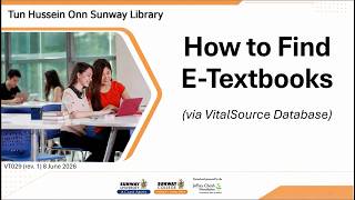 How to Find E-Textbooks (via VitalSource Database)