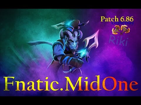 Dota 2 Fnatic MidOne Riki Gameplay patch 6.86 including rampage