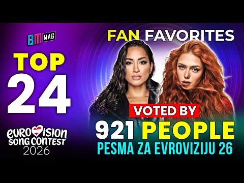TOP 24 Songs by 921 People - Pesma za Evroviziju 26 -Serbia's National Selection for Eurovision 2026
