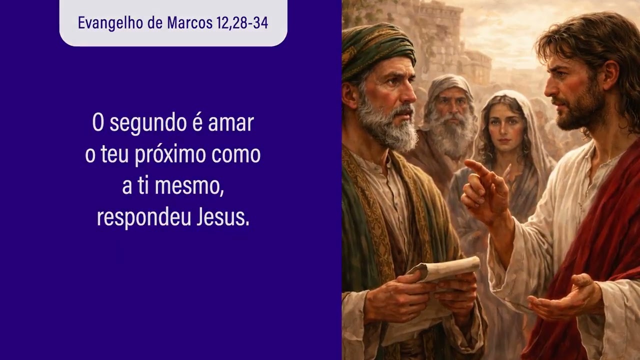 Um escriba perguntou a Jesus: de todos os mandamentos qual é o mais importante?#EvangelhodeHoje