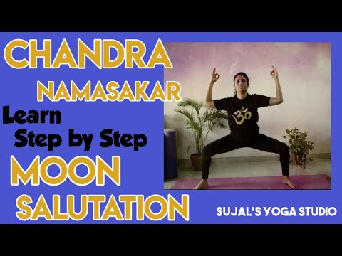 Chandra Namaskar || Moon Salutation || Sujal's Yoga Studio