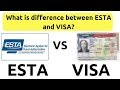 What is difference between ESTA and VISA Travel authorization ESTA. Visa Waiver Program