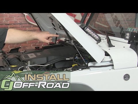 Jeep Wrangler Rugged Ridge Hood Strut Kit 2007-2018 Installation